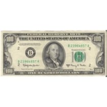 (image for) 1950 E $100 One Hundred Dollars Federal Reserve Note Currency