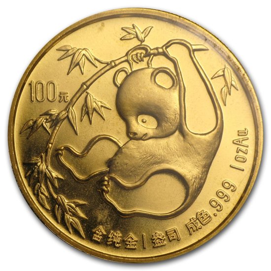 (image for) 1986 China 1 oz Gold Panda BU Sealed