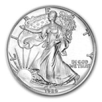 (image for) 1989 1 oz American Silver Eagle Coin With Air-Tite Holder
