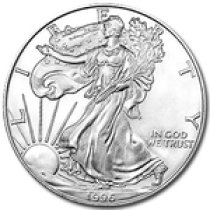 (image for) 1996 1 oz American Silver Eagle Coin With Air-Tite Holder