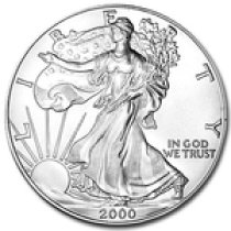 (image for) 2000 1 oz American Silver Eagle Coin With Air-Tite Holder
