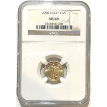 (image for) 2000 1/10th oz NGC MS 69 Gold American Eagle Coin