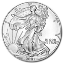 (image for) 2001 1 oz American Silver Eagle Coin With Air-Tite Holder