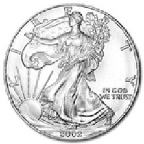 (image for) 2002 American Silver Eagle $1 Coin .999 Fine Silver BU
