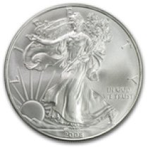 (image for) 2008 1 oz American Silver Eagle Coin With Air-Tite Holder