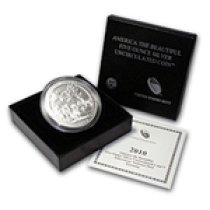 (image for) 2010 P 5 Oz America The Beautiful Yellowstone Coin W Box & COA