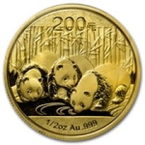 (image for) 2013 1/2 Ounce Chinese Gold Panda Coin Sealed