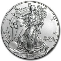 (image for) 2014 1 oz American Silver Eagle Coin BU With AIR-TITE Holder