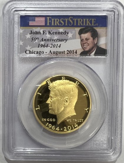(image for) 2014-W 3/4 oz Gold Kennedy Half Dollar PR-70 PCGS (First Strike) - Click Image to Close