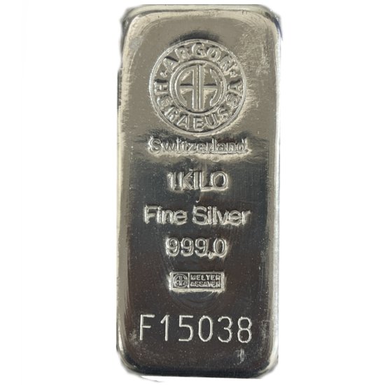 (image for) Argo-Heraeus 1 Kilo Cast Silver .999 Fine Silver Bar - Click Image to Close