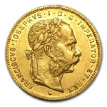 (image for) 1870-1891 Austria .1867 oz Gold 8 Florin/20 Francs Avg Circ
