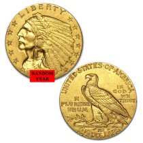 (image for) Random Year ( 1925-D ) $2.5 Gold Indian Head Eagle Coin