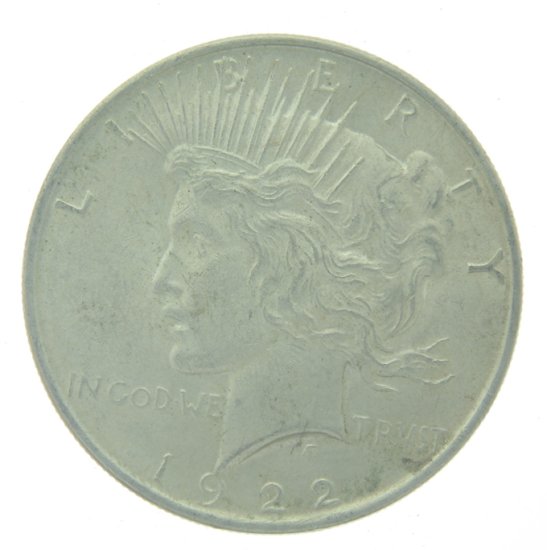 (image for) 1922 Peace Silver Dollar AU/UNC - Click Image to Close