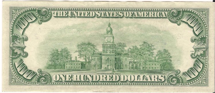 (image for) 1950 E $100 One Hundred Dollars Federal Reserve Note Currency - Click Image to Close