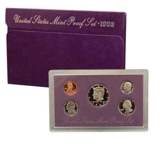 (image for) 1993 US Mint Proof Set Coins - Click Image to Close