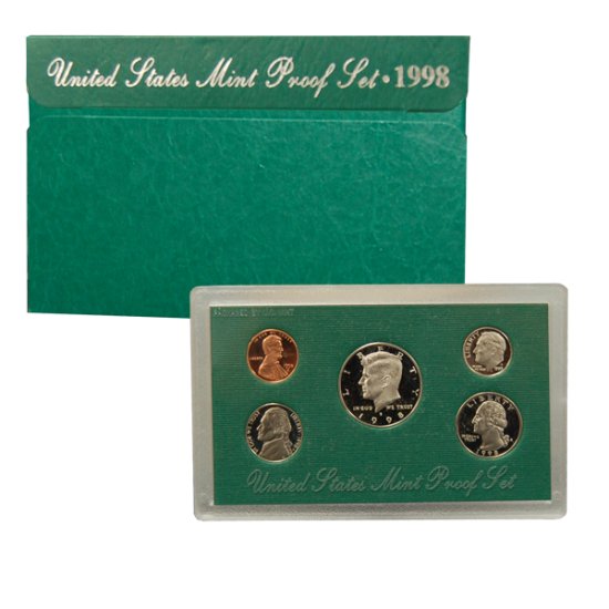 (image for) 1998 US Mint Proof Set Coins - Click Image to Close