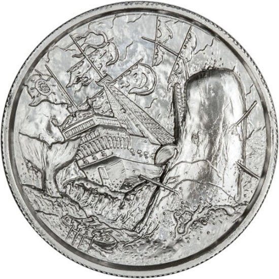 (image for) 2 oz Silver Moby-Dick White Whale Ultra High Relief Silver Round - Click Image to Close