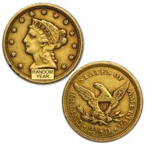 (image for) $2.50 Liberty Gold Quarter Eagle - Random Year 1907 - AU/BU