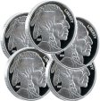 (image for) Lot of 5 - 1 oz .999 Fine Silver Buffalo Round - Mason Mint (MM)