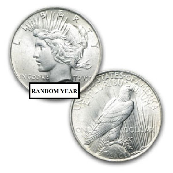 (image for) Random Year - Silver Peace Dollar 1922-1935 AU/UNC Condition - Click Image to Close