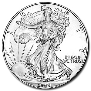 (image for) 1999 1 oz American Silver Eagle Coin With Air-Tite Holder - Click Image to Close