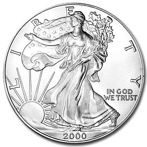 (image for) 2000 1 oz American Silver Eagle Coin With Air-Tite Holder - Click Image to Close