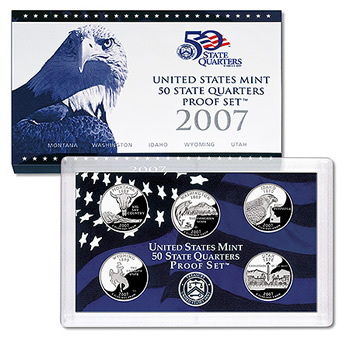 (image for) 2007 US Proof Set Of 5 Piece Quarters Only - Click Image to Close