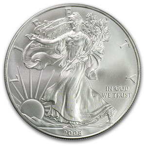 (image for) 2008 1 oz American Silver Eagle Coin With Air-Tite Holder - Click Image to Close