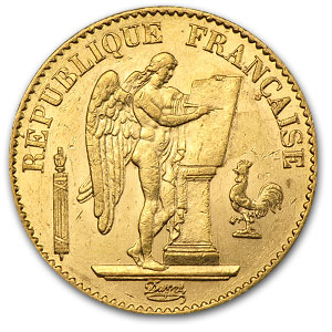 (image for) 1898 20 Francs Gold Coin Lucky Angel .1867 Ounce Average - Click Image to Close