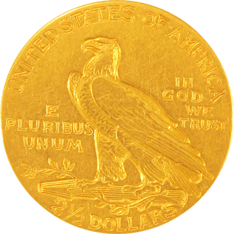 (image for) Random Year ( 1925-D ) $2.5 Gold Indian Head Eagle Coin - Click Image to Close