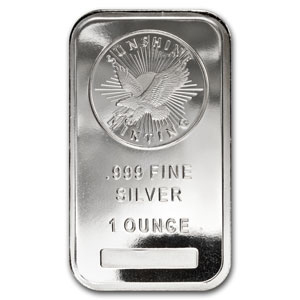 (image for) 1 oz Silver Sunshine Mint Bar 999 Fine Silver - Sealed - Click Image to Close