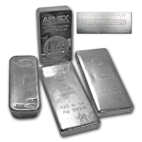 (image for) 100 oz .999 Fine Silver Bar - Secondary Market - Click Image to Close