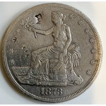 (image for) 1873-S Silver Trade Dollar With Chop Marks