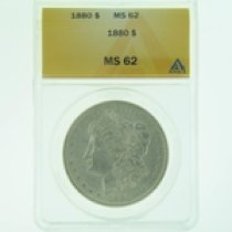 (image for) 1880 Silver Morgan Dollar ANACS MS-62