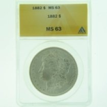 (image for) 1882 Silver Morgan Dollar ANACS MS-63