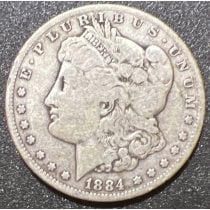 (image for) 1884-CC Morgan Silver Dollar Coin - See Picture