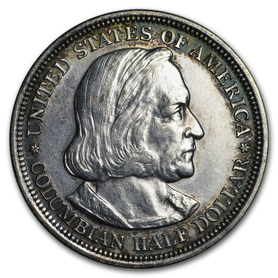 (image for) 1892 Columbian Expo Silver Half Dollar Avg Circulated - Click Image to Close