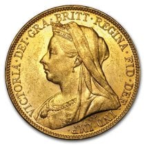 (image for) 1893-1901-M Australia Gold Sovereign Victoria Veil Head