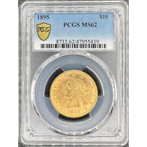 (image for) 1895 $10 PCGS MS62 Gold Eagle Liberty Coin