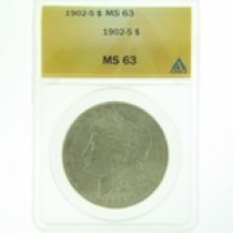 (image for) 1902 S Silver Morgan Dollar ANACS MS-63