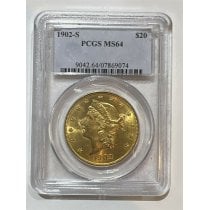 (image for) 1902 S $20 NGC MS-64 Gold Double Eagle Liberty Coin
