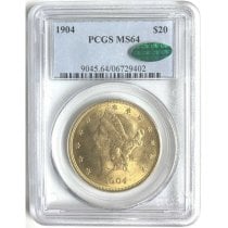 (image for) 1904 $20 PCGS MS64 CAC Gold Double Eagle Liberty Coin