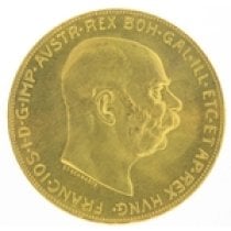 (image for) 1915 100 Corona Gold Austrian/Hungarian Coin .9802 oz Fine Gold