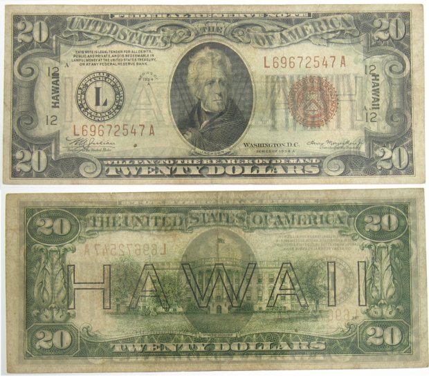 (image for) 1934A Hawaii $20 Federal Reserve Note - Click Image to Close