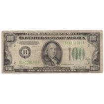 (image for) 1934 A $100 One Hundred Dollars Federal Reserve Note Currency