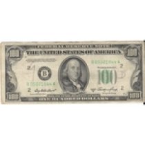 (image for) 1950 A $100 One Hundred Dollars Federal Reserve Note Currency