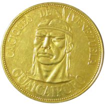(image for) 1955-60 Caciques 20 Grams De Venezuela GUAICAIPURO Gold Coin