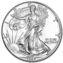 (image for) 1992 1 oz American Silver Eagle Coin With Air-Tite Holder