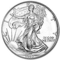 (image for) 1993 1 oz American Silver Eagle Coin With Air-Tite Holder