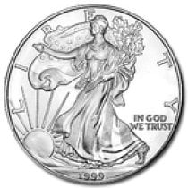 (image for) 1999 1 oz American Silver Eagle Coin With Air-Tite Holder